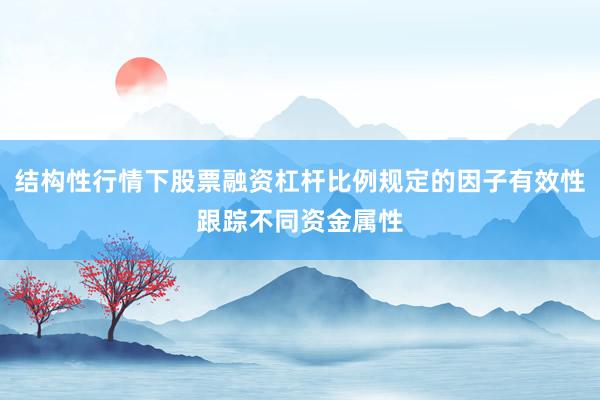 结构性行情下股票融资杠杆比例规定的因子有效性跟踪不同资金属性