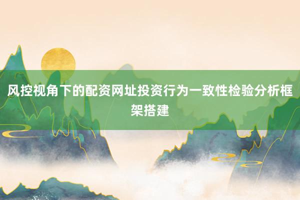 风控视角下的配资网址投资行为一致性检验分析框架搭建