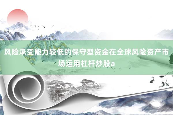 风险承受能力较低的保守型资金在全球风险资产市场运用杠杆炒股a
