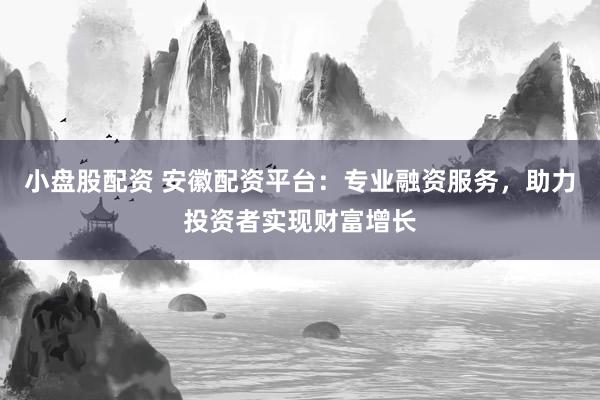 小盘股配资 安徽配资平台：专业融资服务，助力投资者实现财富增长